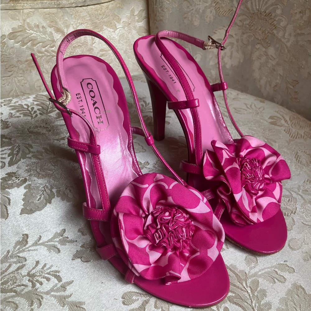Pink Flower Heels